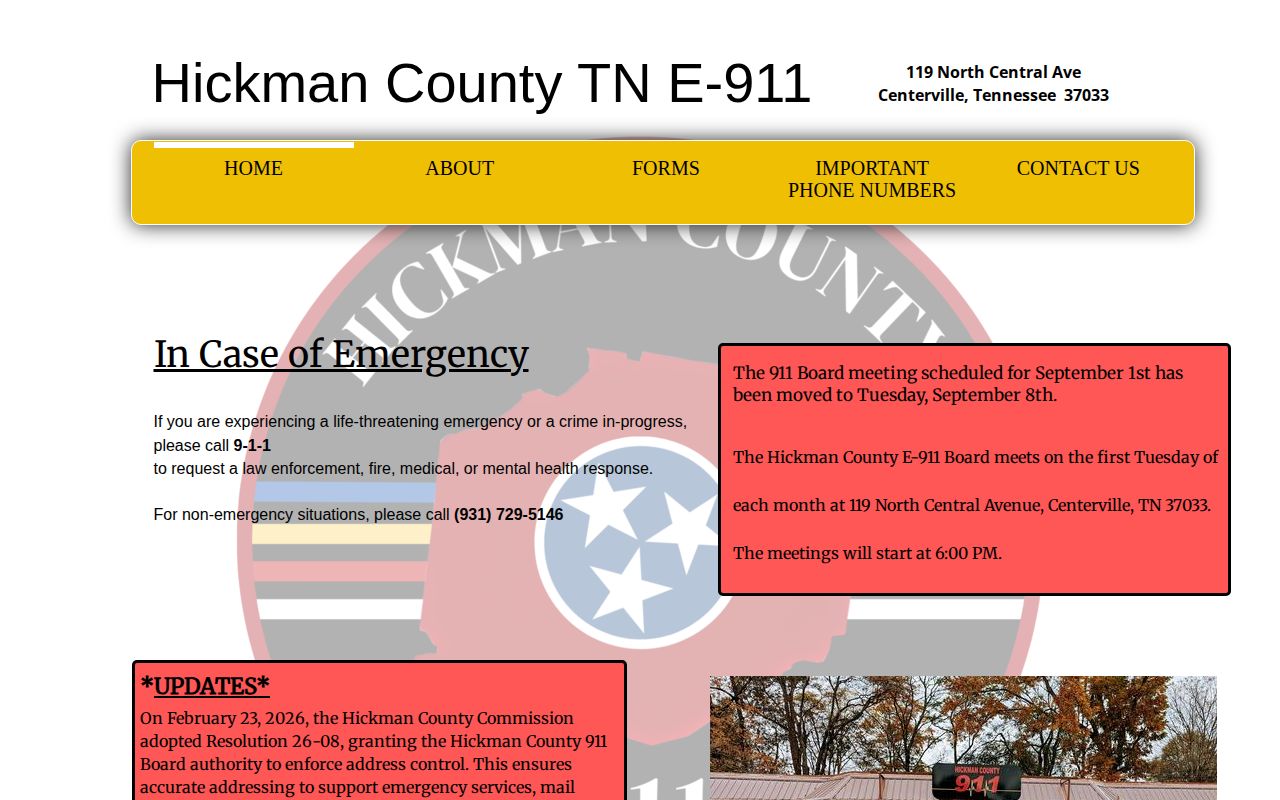Hickman County dispatch information separate from arrest records