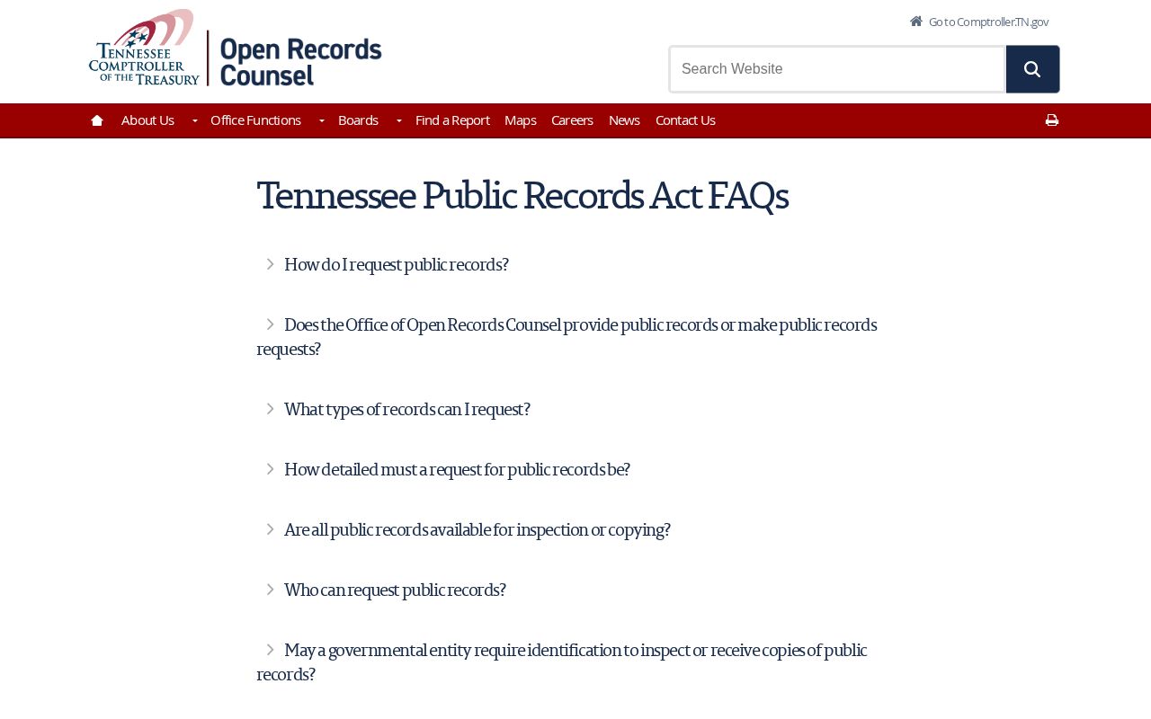 Tennessee public records guidance for Hickman arrest requests